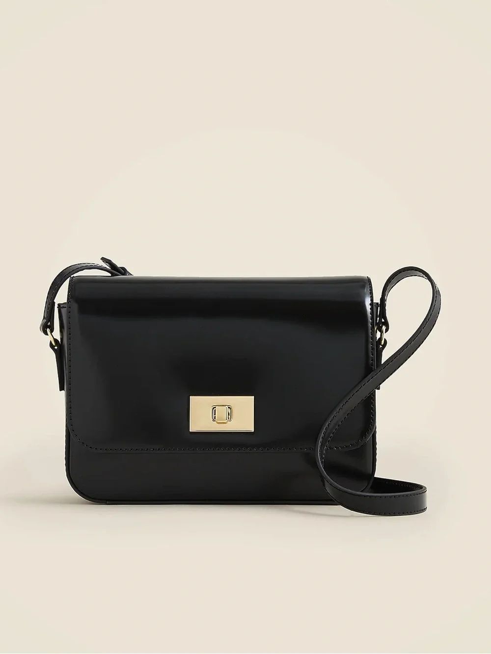 J CREW Edie crossbody bag in Italian leather in black